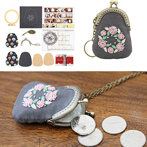 Cikonielf Stickerei Starter Kit Kreuzstich-Set DIY Craft Schlüsselanhänger Anhänger mit Sticknadel Fadenreifen für Kinder, Erwachsene und Anfänger