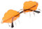 VALICLUD Wolke Randlose Vintage Lustige Unregelmäßige Disco Brille Blitz Quaste für Frauen Männer Getönte Brille Orange