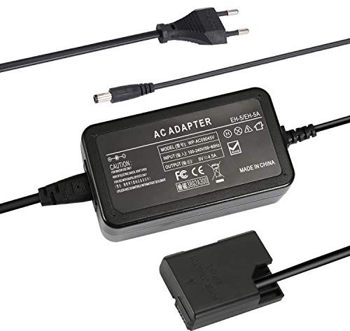 SinFoxeon EP-5A Bloc d'alimentation pour appareil photo numérique Nikon D3100, D3200, D3300, D5100, D5200, D5300, D5500, D5600, Df, P700, P7100, P7700, P700, P7800 AS