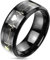 Paula & Fritz® Ring Herren Herzschlag 316L Chirurgenstahl Gr. 59 (18,8) Silber/Schwarz Damen-Ring Freundschaftsring Herrenring Partnerring Religion