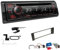 Kenwood KDC-BT450DAB 1-DIN DAB Autoradio Bluetooth CD USB AUX Einbauset kompatibel mit Audi A4 Cabrio 2002-2006 schwarz