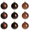 DN DECONATION Braune Glas-Weihnachtskugeln, 8 cm, hängende Weihnachtskugeln für Weihnachtsbaumdekoration, 9 Stück, Dekor für Urlaub, Halloween, Hochzeit, Party, Geschenk