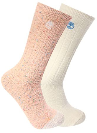 Timberland Boot Socks Chaussettes pour Bottes, Cameo Rose moucheté Lot de 2, Femme