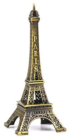 Ouken Metall Eiffelturm Statue, Metall Mini Dekorative Paris Eiffelturm Figur, Replik Standhalter Für Dekoration, Messing