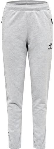 hummel Unisex Kinder Hmlmove Grid Cotton Kids Casual Pants, Grey Melange, 128 EU