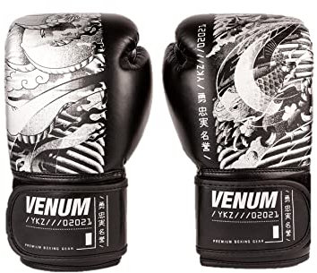 Venum YKZ21 Kinder-Boxhandschuhe, Schwarz/Weiß, 170 g