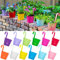 ARTKETTY Lot de 12 Grands Pots de Fleurs à Suspendre de 13 cm en métal avec Trou de Drainage et Crochet Amovible pour Balcon, Balustrade, clôture, décoration d'intérieur