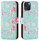 32nd Floral Series 3.0 - Design PU Leather Book Wallet Case Cover for Apple iPhone 14 Plus (6.7), Designer Flower Pattern Wallet Style Flip Case With Card Slots - Spring Blue