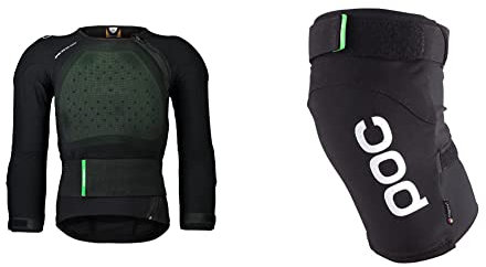 POC Spine VPD 2.0 Jacket - Vollständiger Schutz für Rücken, Brust, Schultern und Ellbogen bei maximaler Flexibilität & Joint VPD 2.0 Knee Protektor,Uranium Black,M
