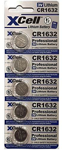 XCell Knopfzelle CR1632 (für viele Verschiedene Kleingeräte, Lange Lebensdauer, geringe Selbstentladung) 148262