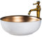Jingdezhen Lavabo en céramique pour salle de bain Art unique Blanc doré Lavabo avec pour vanité sur le dessus