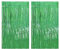Drucilla Lametta Vorhang, 2 Stück Glitzer Folien Fransen Lametta Vorhänge, Glitzer Tinsel Curtain für Party, Geburtstag, Hochzeit, Happy Birthday Deko, 1m x 2m, Grün