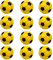 Softball 20 cm Schaumstoffball Kinder Fußball weicher Ball Indoor & Outdoor (Einzeln) (12 Bälle, gelb)