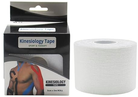 Stretch Sports Schutzband Intramuskulärer Effekt Patch Muskel Patch Brust Patch Lift Tape Bandage (2,5 cm x 5 m, Weiß)