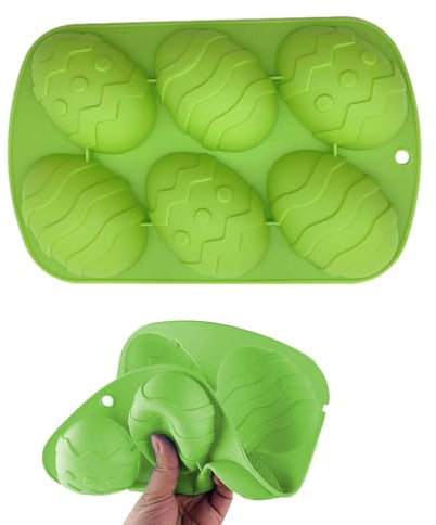 Moule à œufs en Silicone - Moules pour Chocolat de Pâques - Moule à Muffins à Cupcake - Demi-moules en Forme d'œuf pour Bricolage Maidong