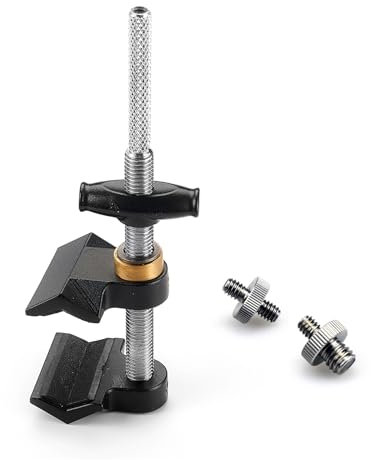 PHOCUS Small End Jaw Vise Clamp/Grip with 1/4 & 3/8 Thread for Mounting Photography Video Light, Ring Light, Ball Head, Magic Arm or Accessories