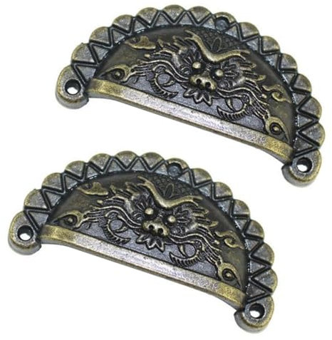 DOITOOL 2St Löwenkopfgriff möbelgriffe vintage Ersatz für Schubladengriffe Tassengriffe im Vintage- Zapfen Metallschränke kommode schublade griff Schrankgriffe