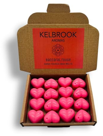 Kelbrook Aromas Wachsschmelzen, Baccarat Rouge, 16 Stück, starker Duft, hergestellt in Großbritannien, plastikfrei, vegan