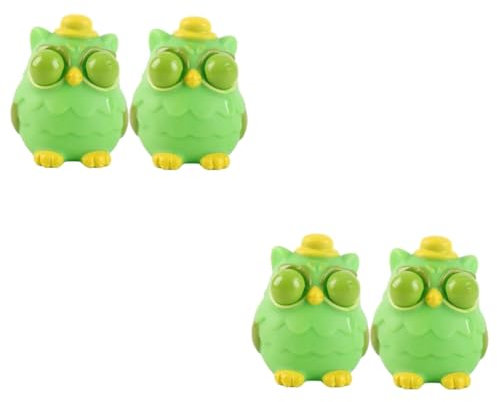 VICASKY 4stücke Kawaii Eulen Quetschspielzeug Elastisches Stressabbau Lustige Fidget- Für Partys Und Stressbewältigung