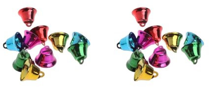 Saiyana Haustierbedarf, Vogelspielzeug, Kauspielzeug für Zähne, Ring, Glocke, Käfig, hängende Schnur, Spielzeug, Zähneknirschen, bunt, quietschend, 10 Stück