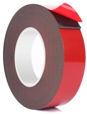 Rusoz Adhésif Double Face Extra 20mm x 5m, Ruban Adhesif Double Face Acrylique Haute Performance pour Fixations Lourdes, Revêtement de Sol