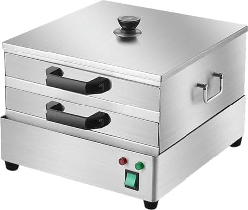 Electric Rice Noodle Roll Steamer Multi-Function Cooker, 2-Layer Machine with 3 Steaming Trays for Chinese Cantonese Food - Perfect for Homemade Asian Dishes