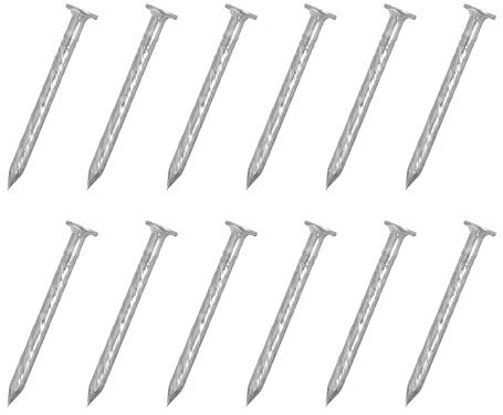 QUARKZMAN 25pcs Clôture Terrasse Clous, 1 pouce 304 Inox Acier Spirale Deck Clou Spirale Tige Pointes pour Maison Sol Réparation Mur Travail Bois, Argent
