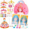 Hossom Handmalerei für Kinder, Prinzessin Dress Kreativsets, Geschenke für Mädchen 4 5 6 7 8 Jahre, Diamond Painting Kinder, Papier Make-up-Spiel Diamant Bastelset Geschenk Mädchen 5 6 7 8 9 Ja