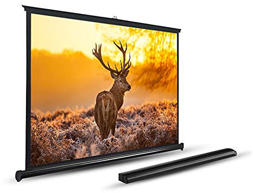 Pantalla de proyector, 4: 3/16:9/16:10, Pantalla de proyección portátil de Suelo, Pantalla de proyección extraíble, para Cine en casa/proyector Deportivo/de Juegos(30-Inch 16:9