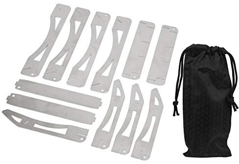 Outdoor Card Type Barbecue Stand, Camping Cookware Holder Portable Picnic Folding Rack