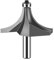 Roxvue Fraise à Angle Arrondie à Tige de 12 mm X 2-1/2 avec Roulement en Carbure de Tungstène pour Outils de Travail Du Bois