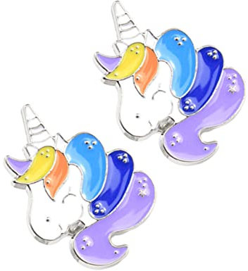 BESTYASH 2 Pièces Broche Licorne Broches Époxy Adorable Épingle à Broche Pour Enfants Broches D'insigne Épingle Pour Les Vêtements De Corsage De Vêtements Colorful