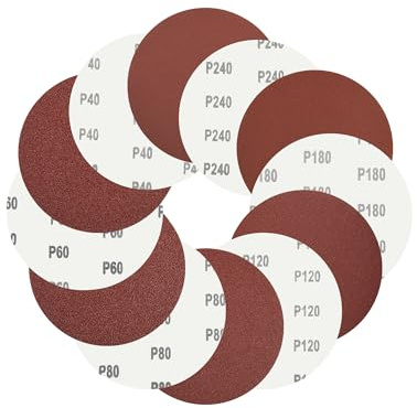 100mm Schleifpapier Körnung 40 60 80 120 180 240 für Metall, Holz, Kunststoff(60 Stück)