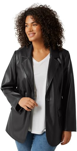EVANS Curve Faux Leather Blazer - Women's - Plus Size Curve