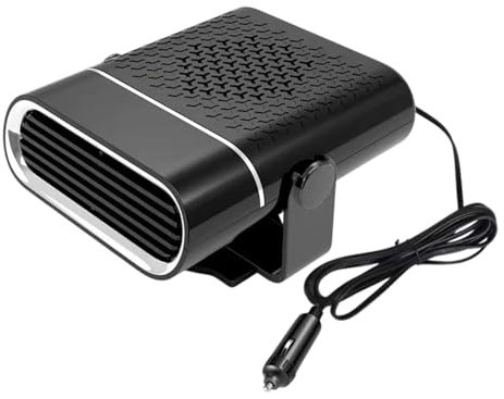 Ventilatore di riscaldamento per auto – Disappannatore adesivo per auto, riscaldamento elettrico portatile 12 V 24 V | Dispositivo di sbrinamento del parabrezza rotante, purificazione 'aria