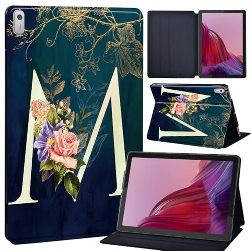 Case For Lenovo Tab M9 2023 9 Inch (TB-310FU), Slim Smart Cover Stand Folio Case for Lenovo M9 TB-310FU PU Leather Case Tri-Fold Tablet Cover (initial letter M)