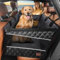MIXJOY Hunde Autositz Extra Stabiler, Hundesitz Auto Wasserdichter Rutschfester Haustierautositz für Mittlere und Großer Hunde, Verstärkter Hundeautositz mit 4 Befestigungsgurten für den Rückbank