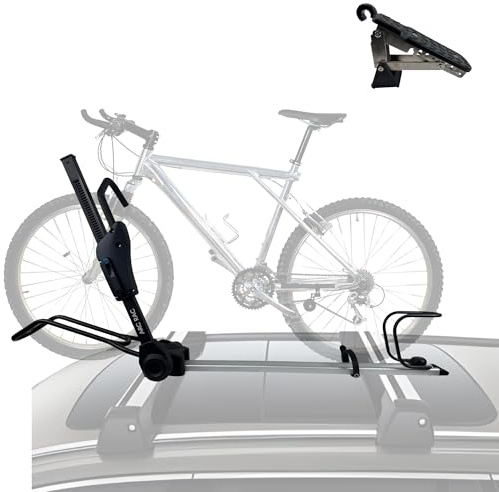 Arc Rack Folding Car Roof Bike Rack with Door Foot Step. Safe & Easy Bike Mounting. Compact Design Features Reduce Over Foot Print. Bicycle Carrier is Designed for Cars, Trucks, SUV's, and Vans.