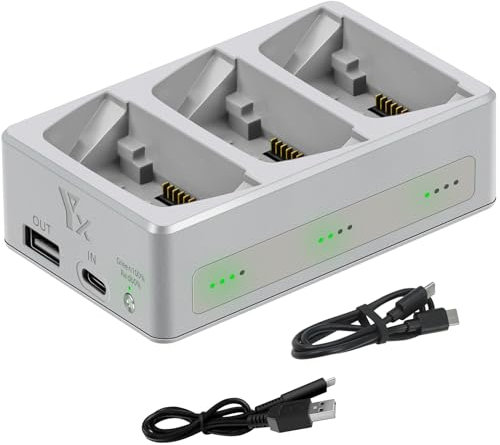 LYONGTECH Two-Way Battery Charger with Storage Charge for DJI Flip Drone,3 Batteries Charging Hub Accessories