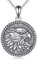 AXELUNA Adler Halskette 925 Sterling Silber Adlerkopf Anhänger Halskette Schmuck Geschenk für Frauen Männer