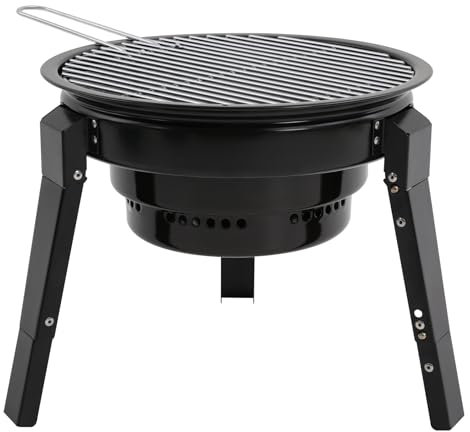 CzyuRachel Braciere con griglia, tre griglie a carbonella con griglia e griglia per barbecue, griglia a carbonella, borsa portaoggetti, barbecue da campeggio per 3-6 persone per barbecue, picnic