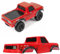 Boel de carrosserie axial SCX24 1/24 RC, carrosserie de camionnette à empattement 125 mm pour Le Corps de Remplacement résistant à la Coque à Simulation à Haute Simulation PE (Rouge)