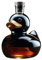 Rubu22a Lustige Whisky-Entenflasche, Glaskaraffe Whiskygläser, Whisky-Verkostungsgläser, Mini-Kreativ-Enten-Weinflasche, für Whisky-Liebhaber (A)