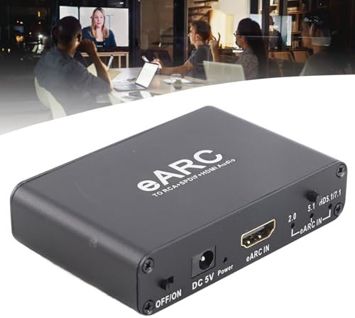 Sxhlseller HDMI eARC ARC Audio Extractor Adapter mit optischem und 3.5mm Ausgang, HiFi Sound Converter für HDTV, Soundbar, Lautsprecher, Verstärker, 24bit 192KHz Unterstützung