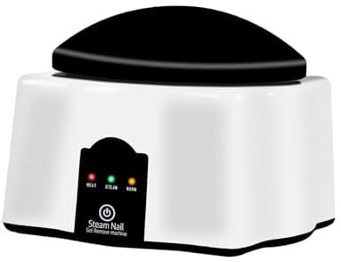 MotiveTech Elektrische Dampf Make Up Entfernungsmaschine, Automatischer Nagellackentferner, Kompaktes Maniküre Werkzeug Aus Polypropylen, Geeignet für Schönh, Weiß
