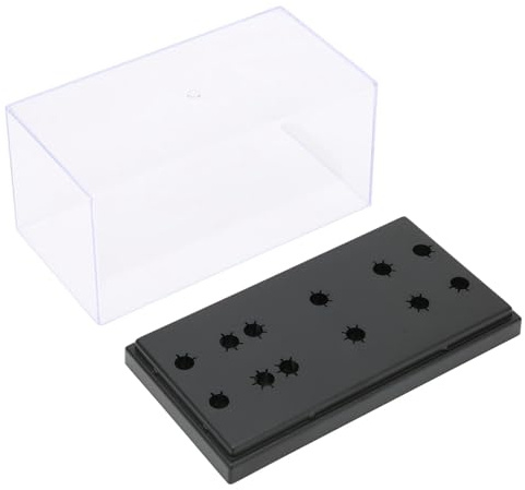 Phono Shell Case, Universal Turntable Headshell Cartridge Keeper Turntable Record Player Stylus Holder Phonograph Head Storage Box Phonograph Head Long Needle Rack Display Sample Box with Rubber Feet
