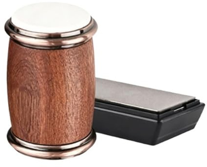 Sharpening Stone Kit Rolling Knife Sharpener Kitchen Magnetic Holder with 15 and 20 Degrees Angle Roller(1PC-M-Brown)