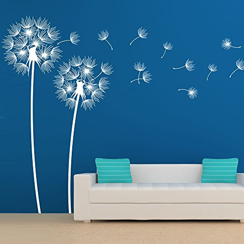 KLEBEHELD® Wandtattoo Pusteblumen im Wind Größe 100cm, Farbe schwarz