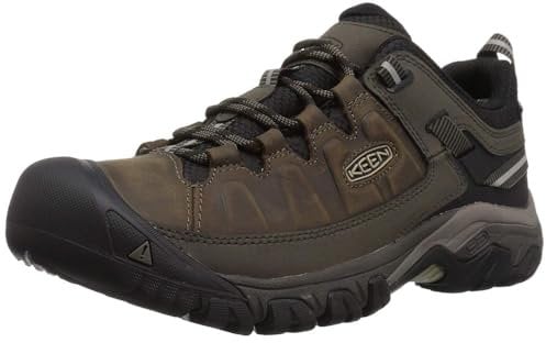 KEEN Men's Targhee 3 Low Height Waterproof Hiking Shoes, Bungee Cord/Black, 13