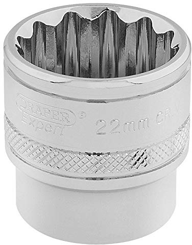 Draper 32800 3/8-Inch Square Drive 12-Point Hi-Torq Metric Socket, 22mm Size
